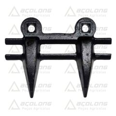 84326718 DEDO DUPLO CURTO COLHEITADEIRA NEW HOLLAND — Dedo Duplo Curto Apertador da Navalha com Furo de 8 mm para Plataformas 72C, 73C, 74C, 740CF, 880CF New Holland